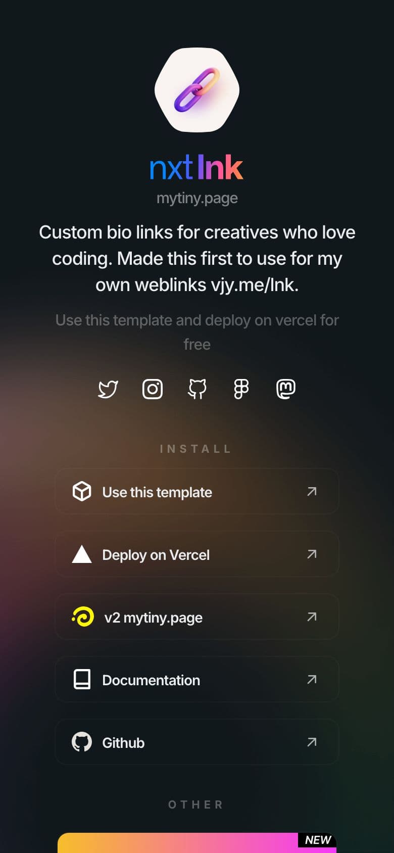 Anteprima di «Link in bio tutto tuo» sul telefono